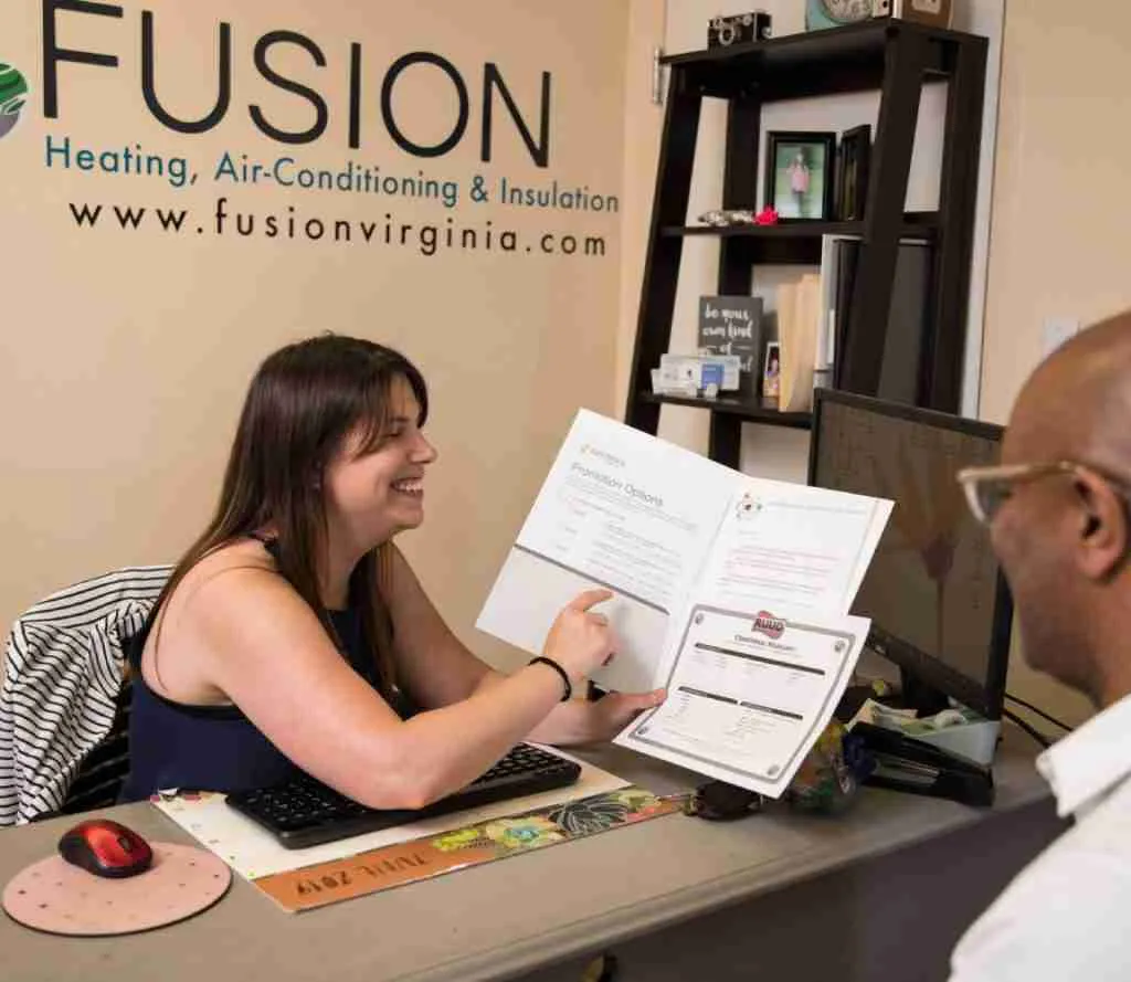 Paperwork with Customer