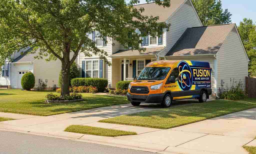 Fusion van at house
